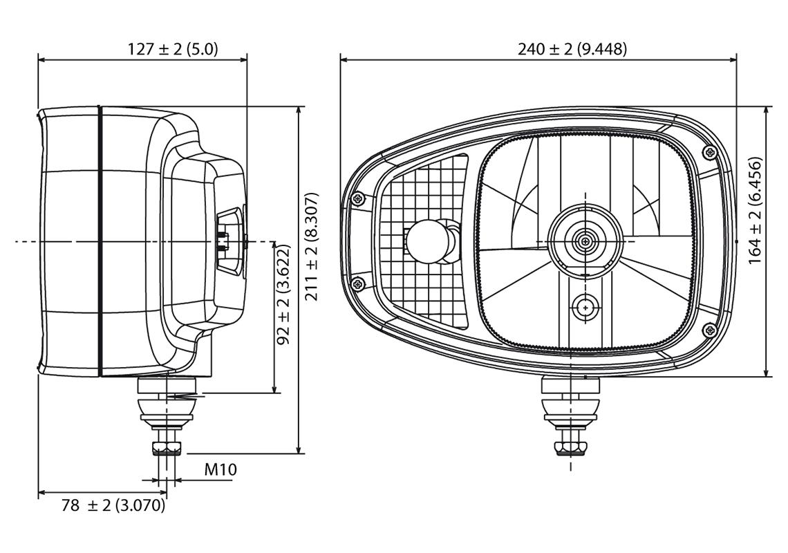 Fahrlicht Rechts ECE Halogen 12/24V